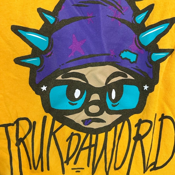 Trukfit Yellow Tee with Blue Graphic - Picture 4 of 5